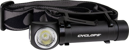 Cyclops Hades 1000 Lumen Rechargeable Headlamp Black Anodized White P9 LED 100-Meter Range