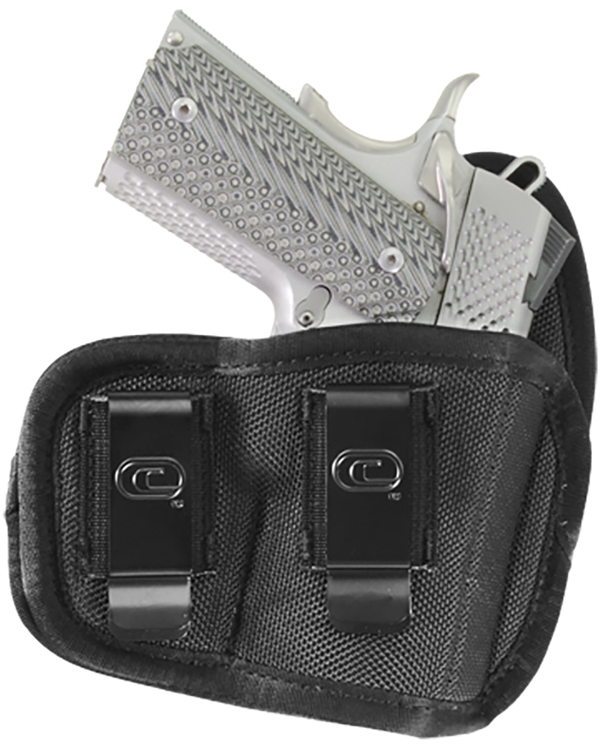 Crossfire Shooting Gear CRFVIGRSA1M1R The Vigor IWB Holster Size 01 Black Ballistic Nylon Dual Belt Clip Right Hand Micro 1-1.50" Barrel