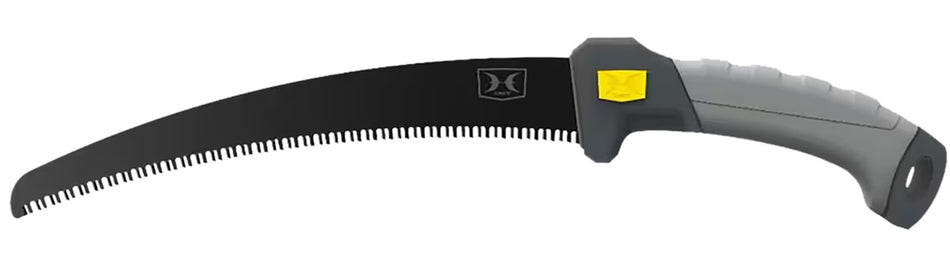 Hawk HWKPBSAW Pruning Saw Fixed 11" SK5 High Carbon Steel Blade Black Titanium Nitride Finish Aluminum Handle with TPR Grip