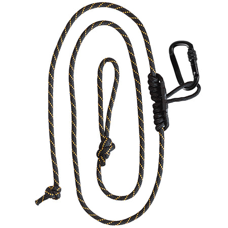Muddy MUDMSA070 Safety Harness Lineman's Rope Black Nylon with Carabiner