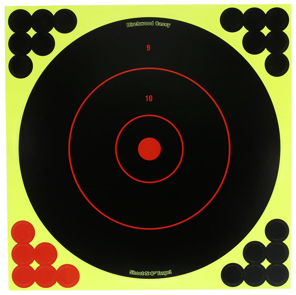 Birchwood Casey TDSNC1225PK 12" Bullseye Adhesive Paper Target Dispenser with Pasters 25 Pack