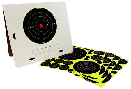 Birchwood Casey 34208 Shoot-N-C Reactive Target Variety Pack Self-Adhesive Paper Black/Yellow 40 Targets 4 Pack