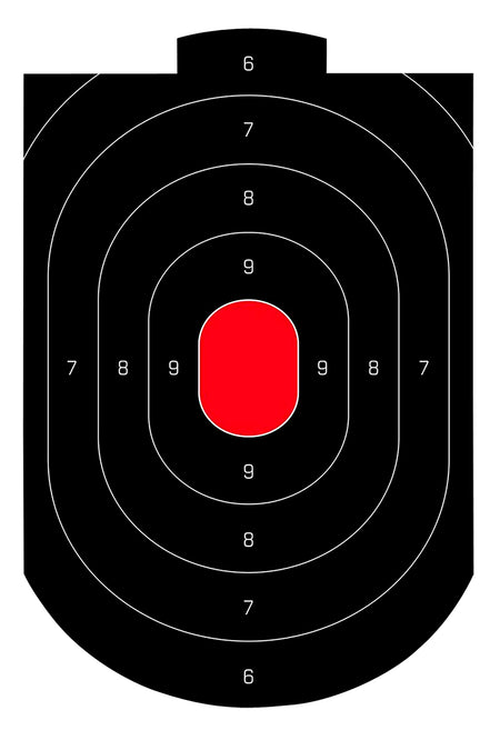Birchwood Casey 35609 Dirty Bird Oval Reactive Paper Target 12"x18" 50 Per Package