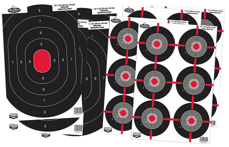 Birchwood Casey 35725 Dirty Bird Combo Silhouette and Bullseye Reactive Paper Target 12"x18" 8 Per Package