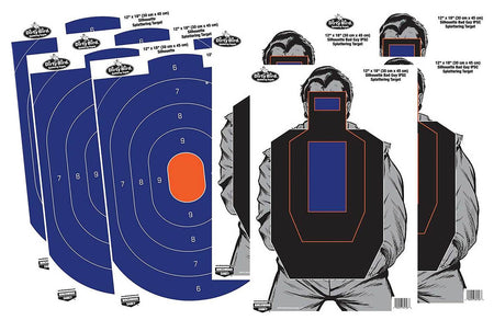 Birchwood Casey 35735 Dirty Bird Combo Pack Silhouette Reactive Paper Target 12"x18" 8 Per Package