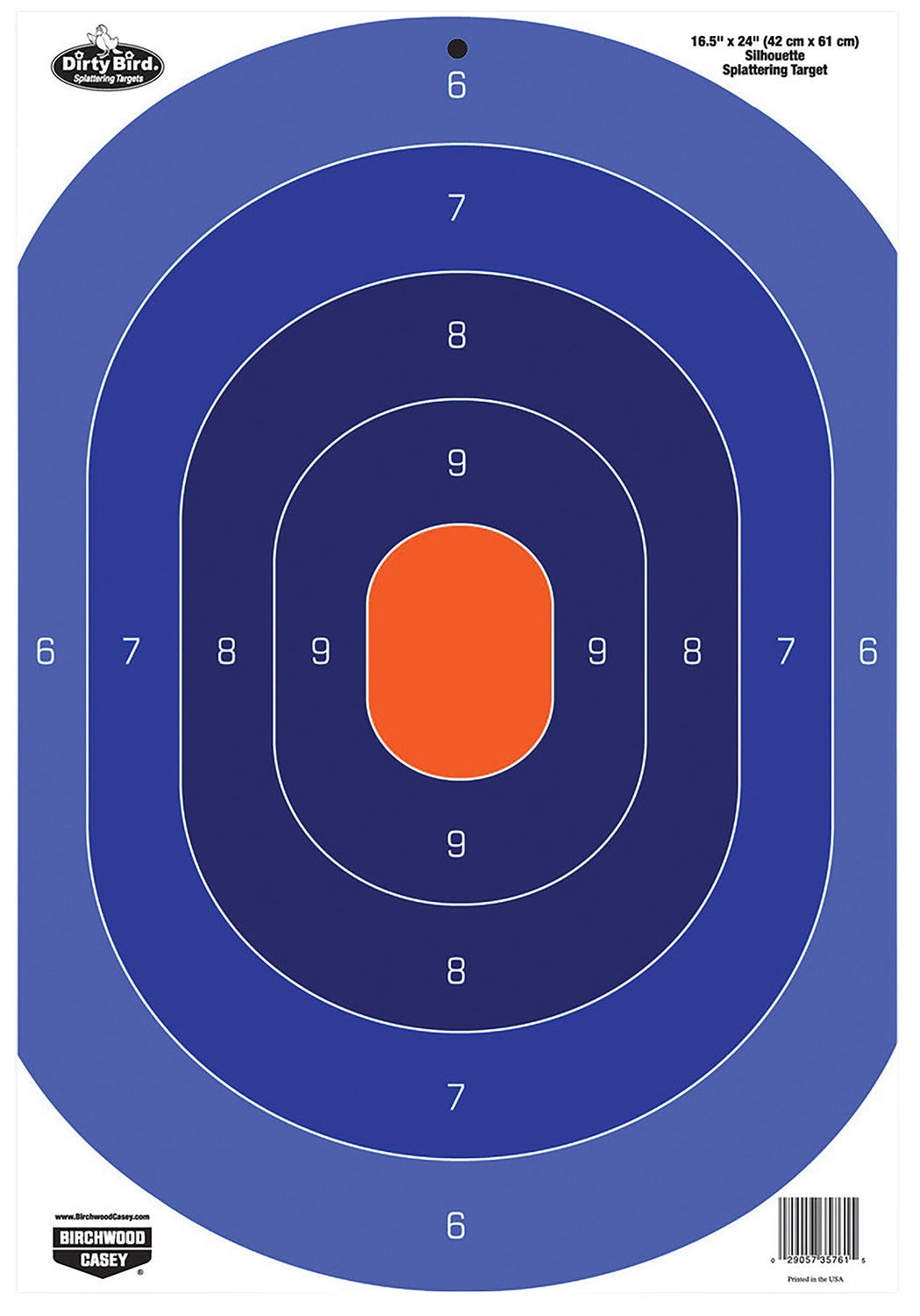 Birchwood Casey 35763 Dirty Bird Silhouette Splatter Tagboard Target 16.5"x24" 3 Per Package