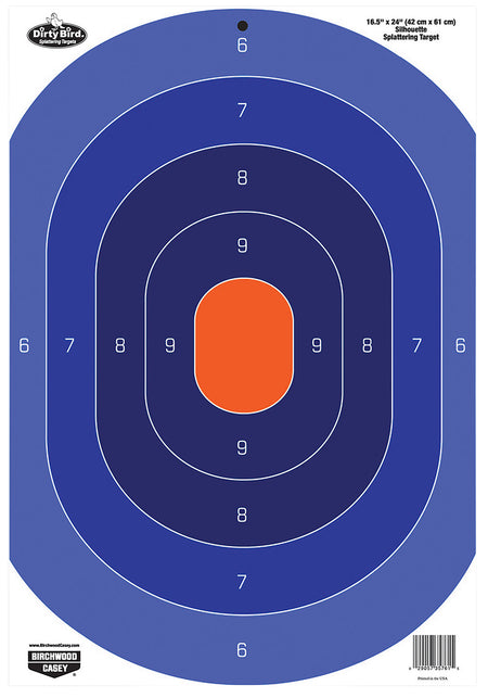 Birchwood Casey 35763 Dirty Bird Silhouette Splatter Tagboard Target 16.5"x24" 3 Per Package