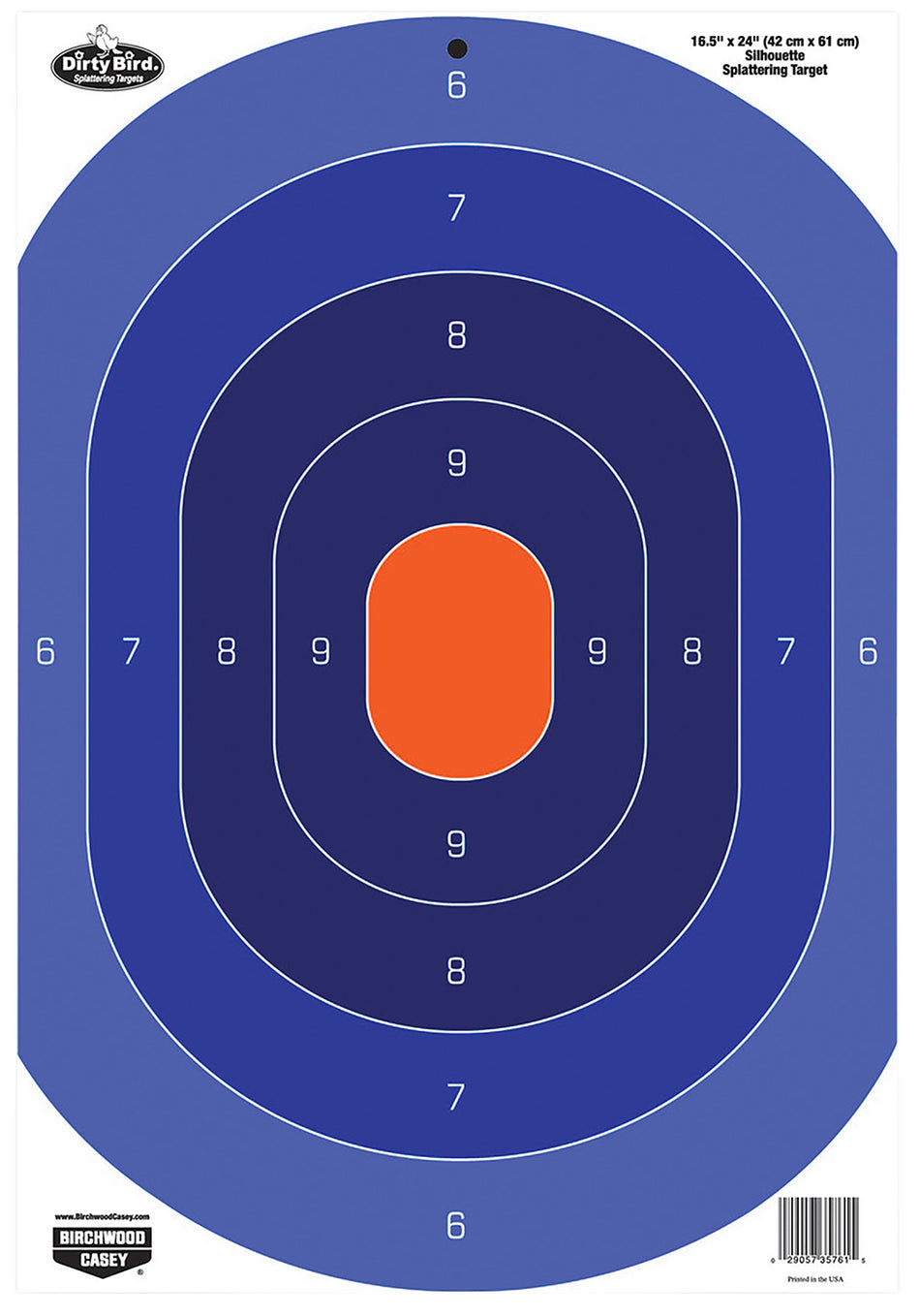 Birchwood Casey 35763 Dirty Bird Silhouette Splatter Tagboard Target 16.5"x24" 3 Per Package