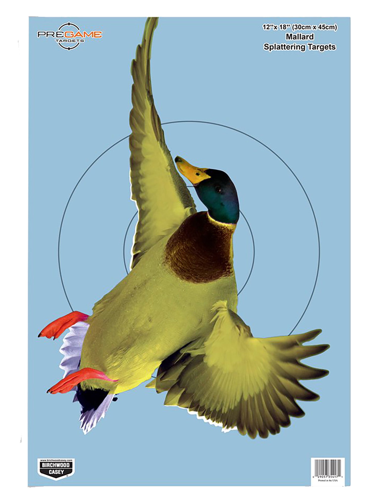 Birchwood Casey 35407 Pregame Duck Paper Hanging Target 12" x 18" Rifle/Shotgun Impact Splatter 8 Pack