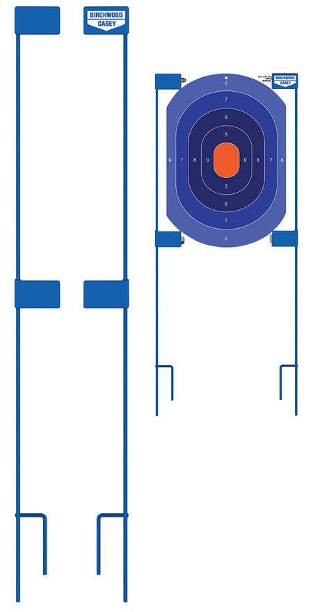 Birchwood Casey 49013 Adjustable Target Stakes 36" Blue Steel with Gravity Tension Clip 2 Pack
