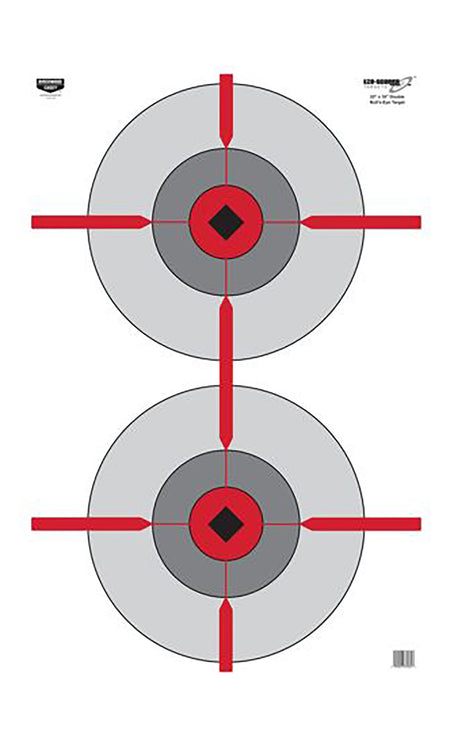 Birchwood Casey 37031 EZE-Scorer Bullseye Paper Target 23" x 35" High-Contrast 100 Per Package