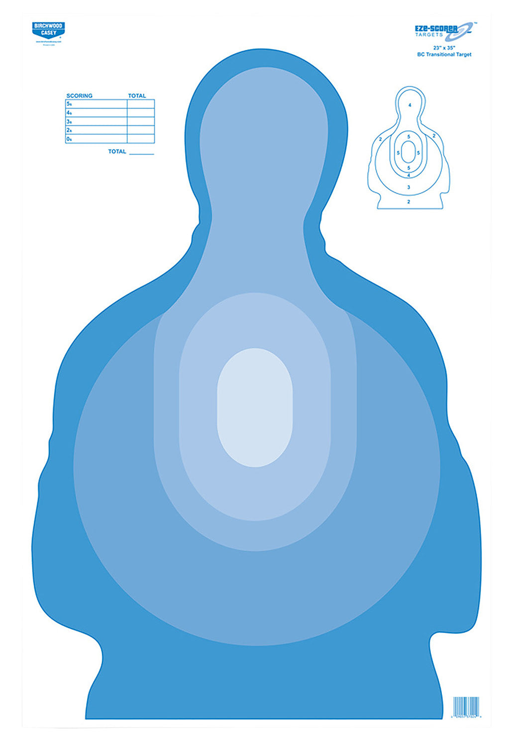 Birchwood Casey 37024 EZE-Scorer Silhouette Paper Target 23" x 35" 100 Per Package