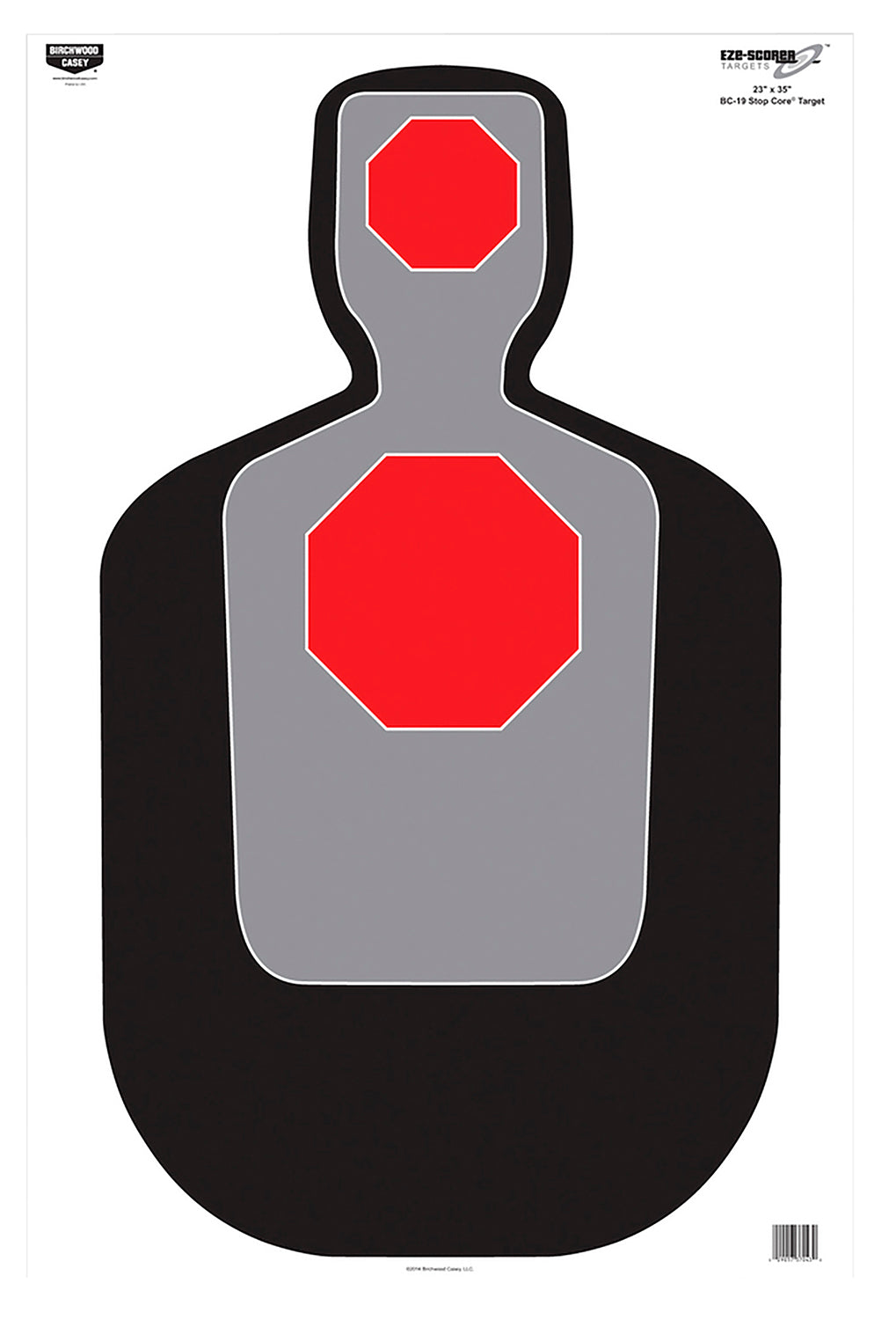 Birchwood Casey 37043 EZE-Scorer BC-19 Silhouette Paper Target 23" x 35" 100 Per Package