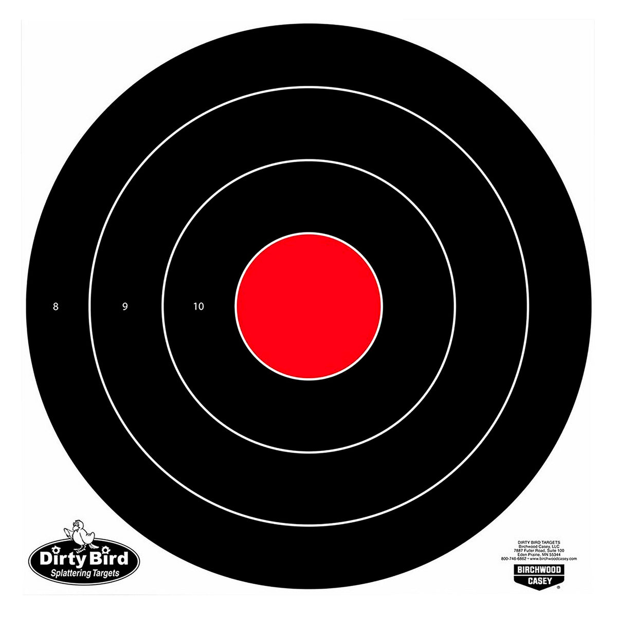 Birchwood Casey 35181 Dirty Bird Bullseye Tagboard Target 17.25 Inch 100 Pack