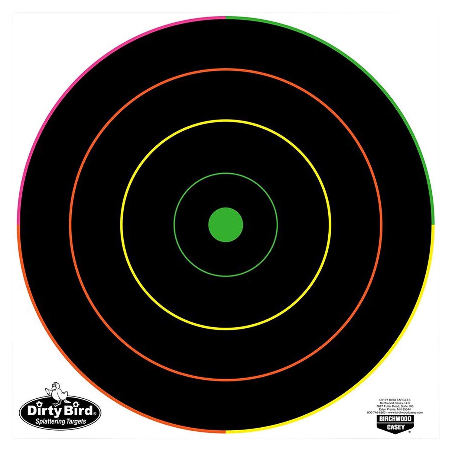 Birchwood Casey 35870 Dirty Bird Bullseye Tagboard Target 12 Inch 100 Pack