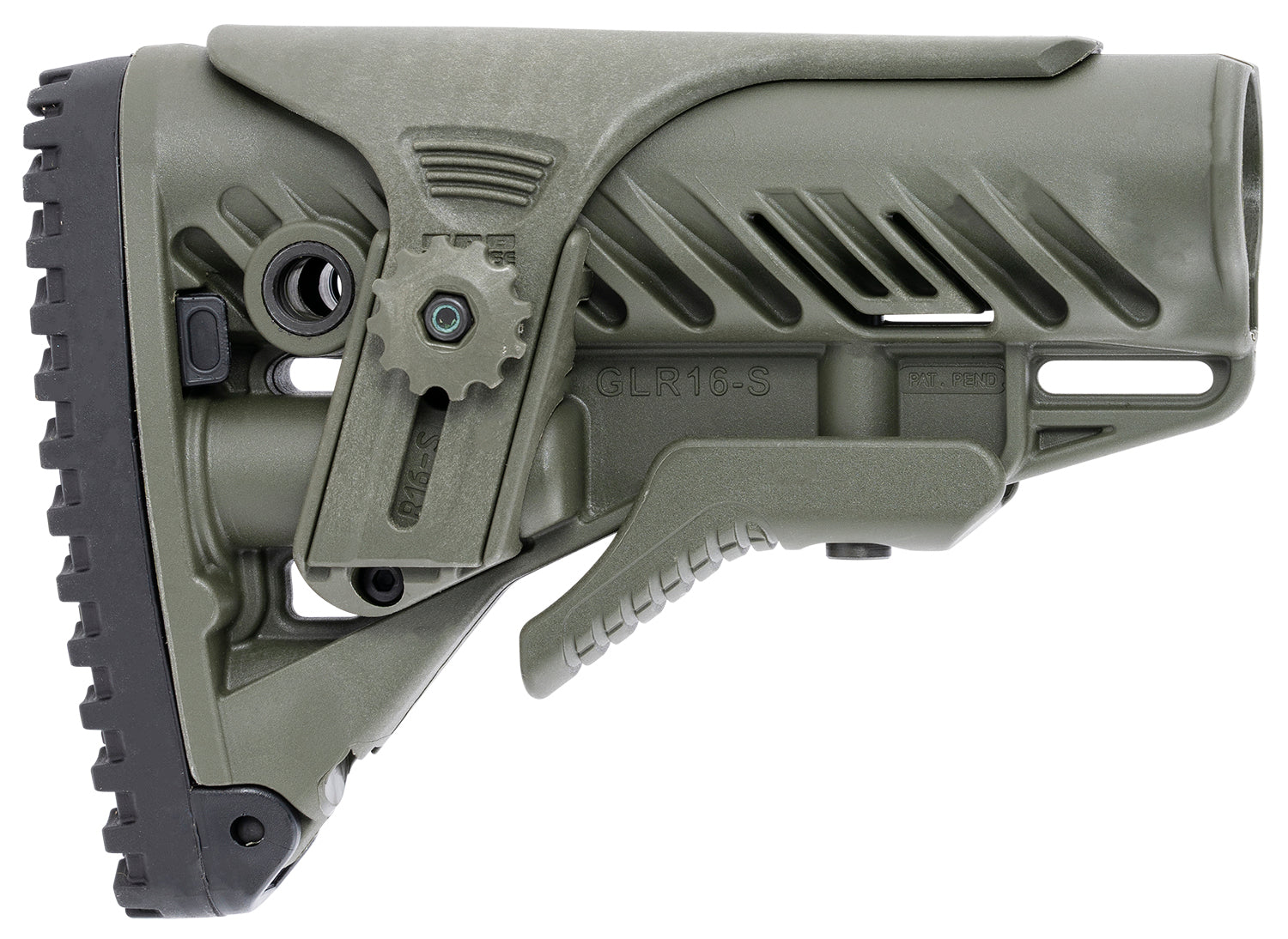 FAB Defense FXGLR16CPG GLR-16 Tactical Buttstock for AR-15/M4 with Adjustable Cheek-Rest & Anti-Rattle, OD Green