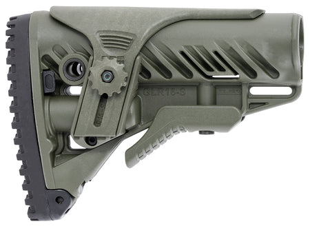 FAB Defense FXGLR16CPG GLR-16 Tactical Buttstock for AR-15/M4 with Adjustable Cheek-Rest & Anti-Rattle, OD Green