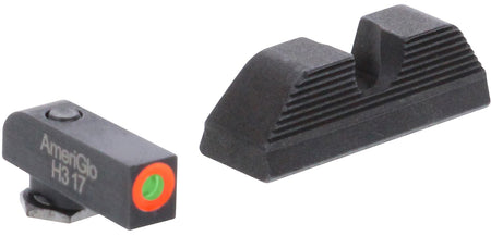 AmeriGlo GL5353 Protector Sight Set for Glock Gen 5 9mm/.40 Green Tritium Orange Outline Front Black Rear
