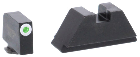 AmeriGlo GL411 Optic Compatible Sight Set for Glock XL Tall Green Tritium White Outline Front & Green Tritium Black Rear