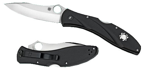 Spyderco Centofante 3 Folding Knife 3.14" VG-10 Plain Drop Point Blade Black FRN Handle C66PBK3