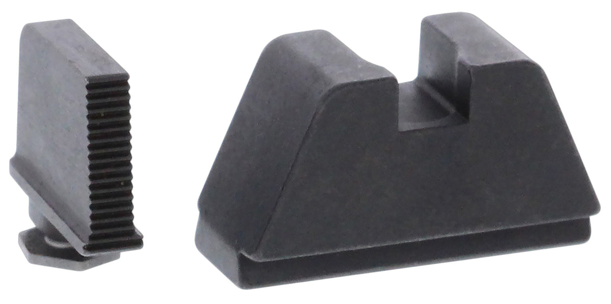 AmeriGlo GL470 Optic Compatible Sight Set for Glock 2XL Tall Black Serrated Front & Flat Black Rear