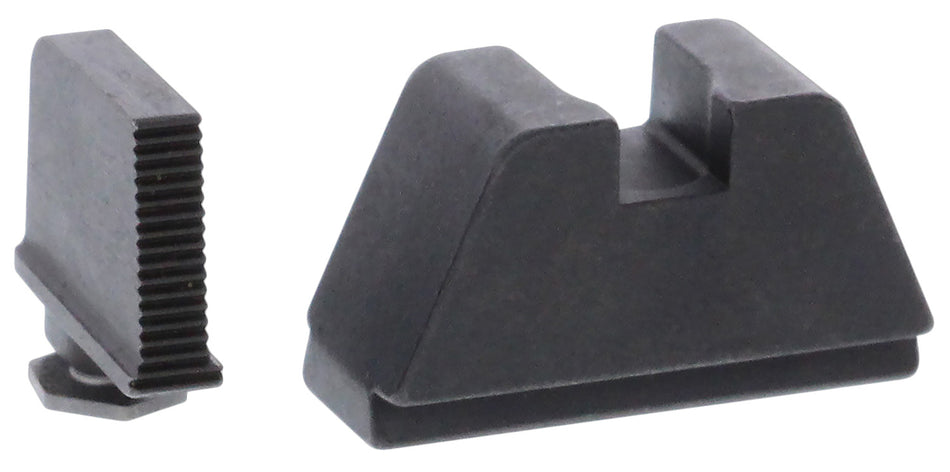 AmeriGlo GL470 Optic Compatible Sight Set for Glock 2XL Tall Black Serrated Front & Flat Black Rear