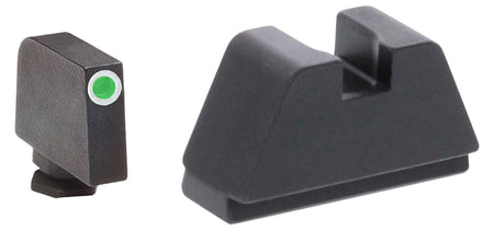 AmeriGlo GL481 Optic Compatible Sight Set for Glock 2XL Tall Green Tritium White Outline Front & Flat Black Rear