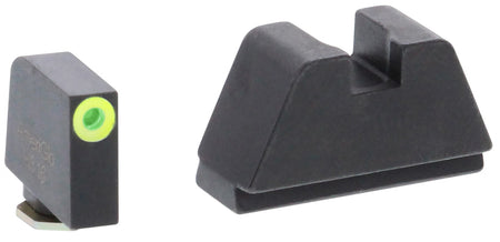 AmeriGlo GL681 Optic Compatible Sight Set for Glock 2XL Tall Green Tritium LumiGreen Outline Front & Flat Black Rear