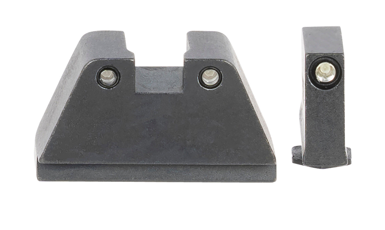 AmeriGlo GL814 Optic Compatible Sight Set for Glock 2XL Tall Green Tritium Black Outline Front & Green Tritium Black Outline Rear