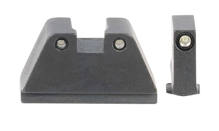 AmeriGlo GL814 Optic Compatible Sight Set for Glock 2XL Tall Green Tritium Black Outline Front & Green Tritium Black Outline Rear