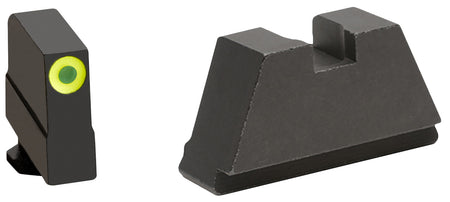 AmeriGlo GL691 Optic Compatible Sight Set for Glock 3XL Tall Green Tritium Lumigreen Outline Front Sight-Black Rear Sight