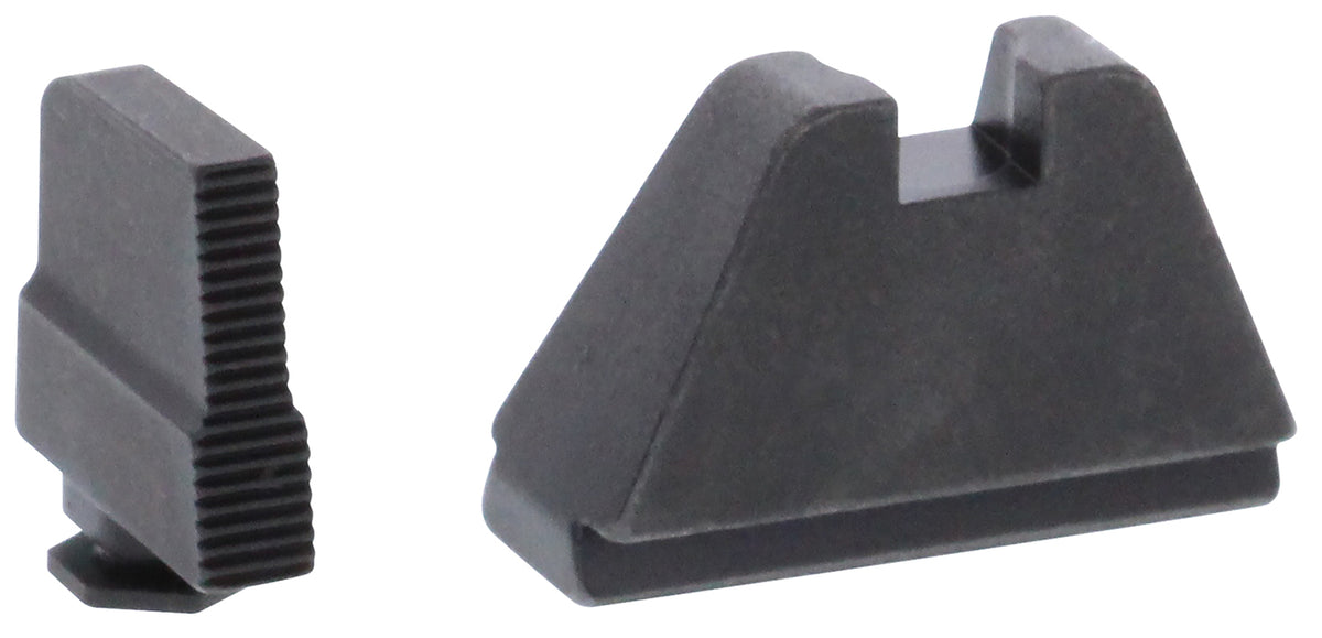 AmeriGlo GL507 Optic Compatible Sight Set for Glock 5XL Tall Black Serrated Front & Flat Black Rear