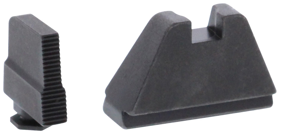 AmeriGlo GL507 Optic Compatible Sight Set for Glock 5XL Tall Black Serrated Front & Flat Black Rear