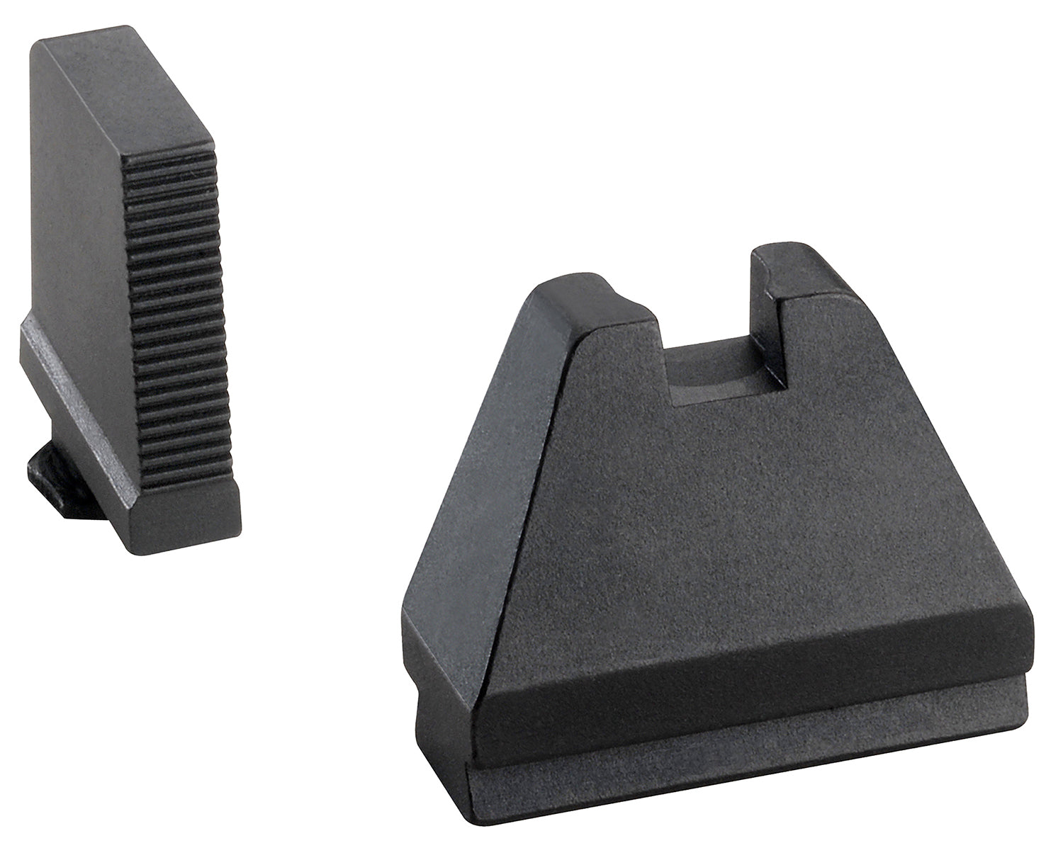 AmeriGlo GL808 Optic Compatible 9XL Tall Sight Set for Glock – Black Serrated Front, Flat Black Rear