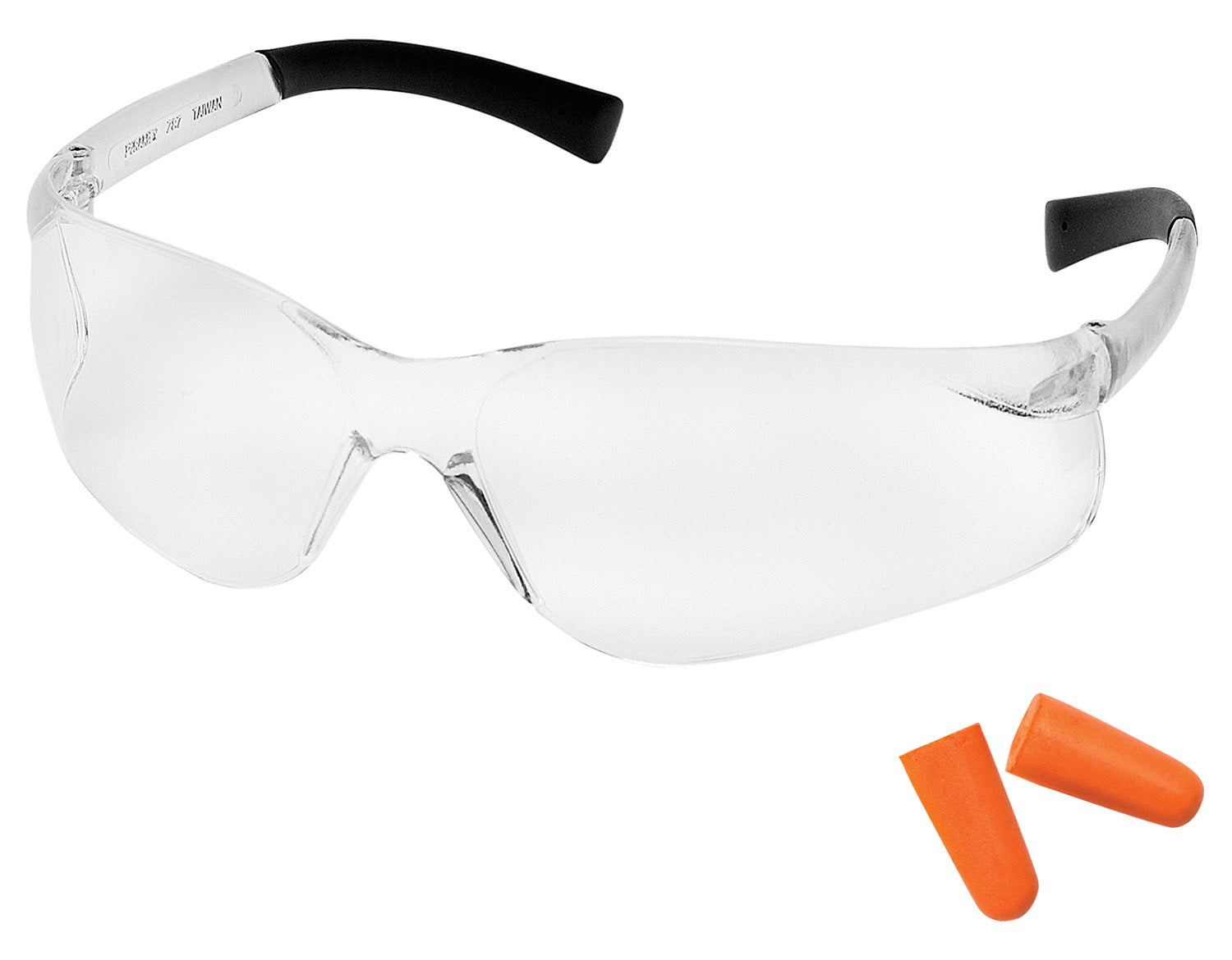 Pyramex PYS2510SNDP Mini Ztek Safety Glasses and Earplug Combo Youth Women Clear Lens Polycarbonate Wraparound