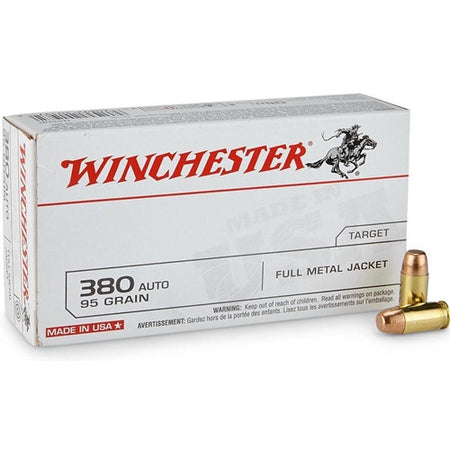 Winchester Ammo Q4206 USA 380 ACP 95 gr Full Metal Jacket (FMJ)