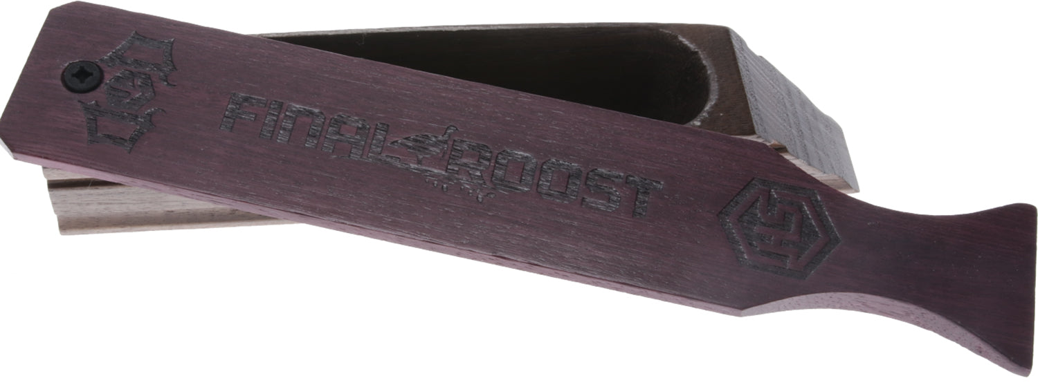 Drury Outdoors DODBC Signature Hand-Tuned Turkey Box Call, Natural Walnut/Purple Heart