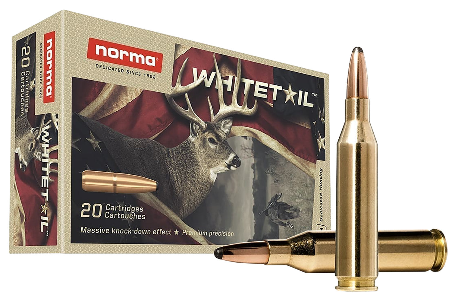 Norma Dedicated Hunting Whitetail .243 Winchester 100 gr JSP ammo