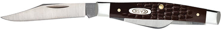 Case 00106 Medium Stockman Folding Knife 2.42"/1.58"/1.57" Clip/Sheepsfoot/Pen As-Ground Tru-Sharp SS Blades, Brown Jigged Synthetic Handle
