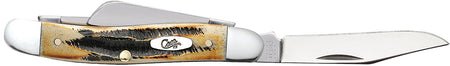 Case 03578 Medium Stockman 2.57"/1.88"/1.71" Folding Clip/Sheepsfoot/Spey Pocket Knife Mirror Polished Tru-Sharp SS, Brown Jigged 6.5 BoneStag Handle