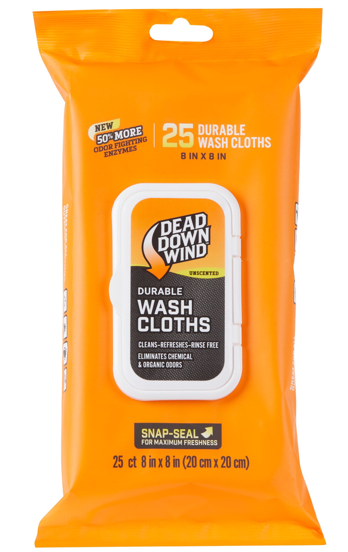 Dead Down Wind 1355 Field Wash Cloths 8x8 Unscented 25-Count Value Pack
