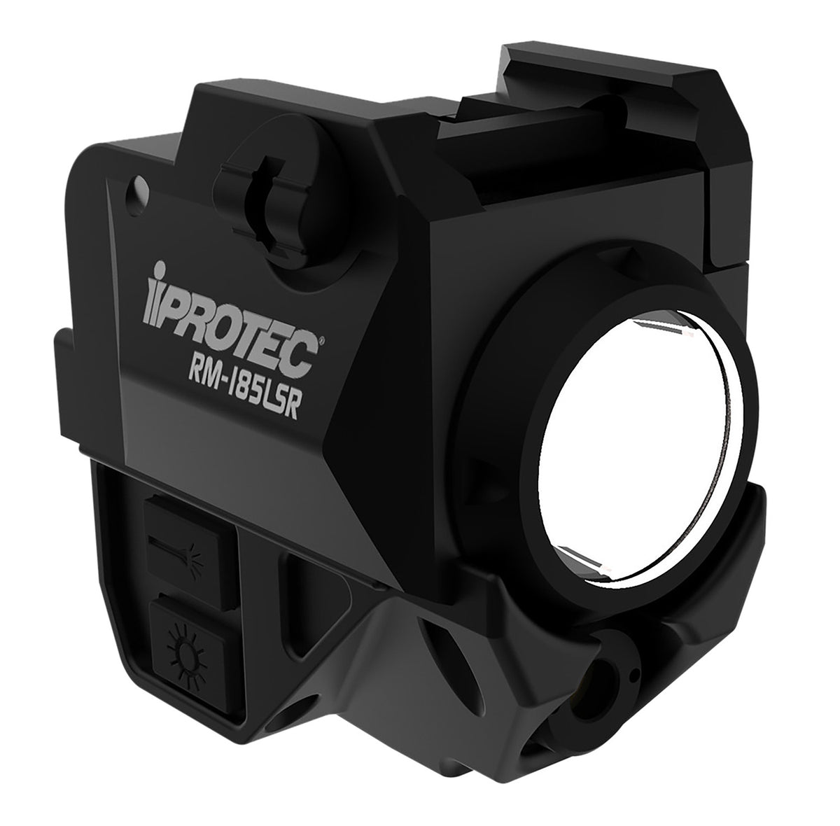 iProtec IPRSPS0003 RM185LSR Rail-Mount Firearm Light with Red Laser 185 Lumen Black