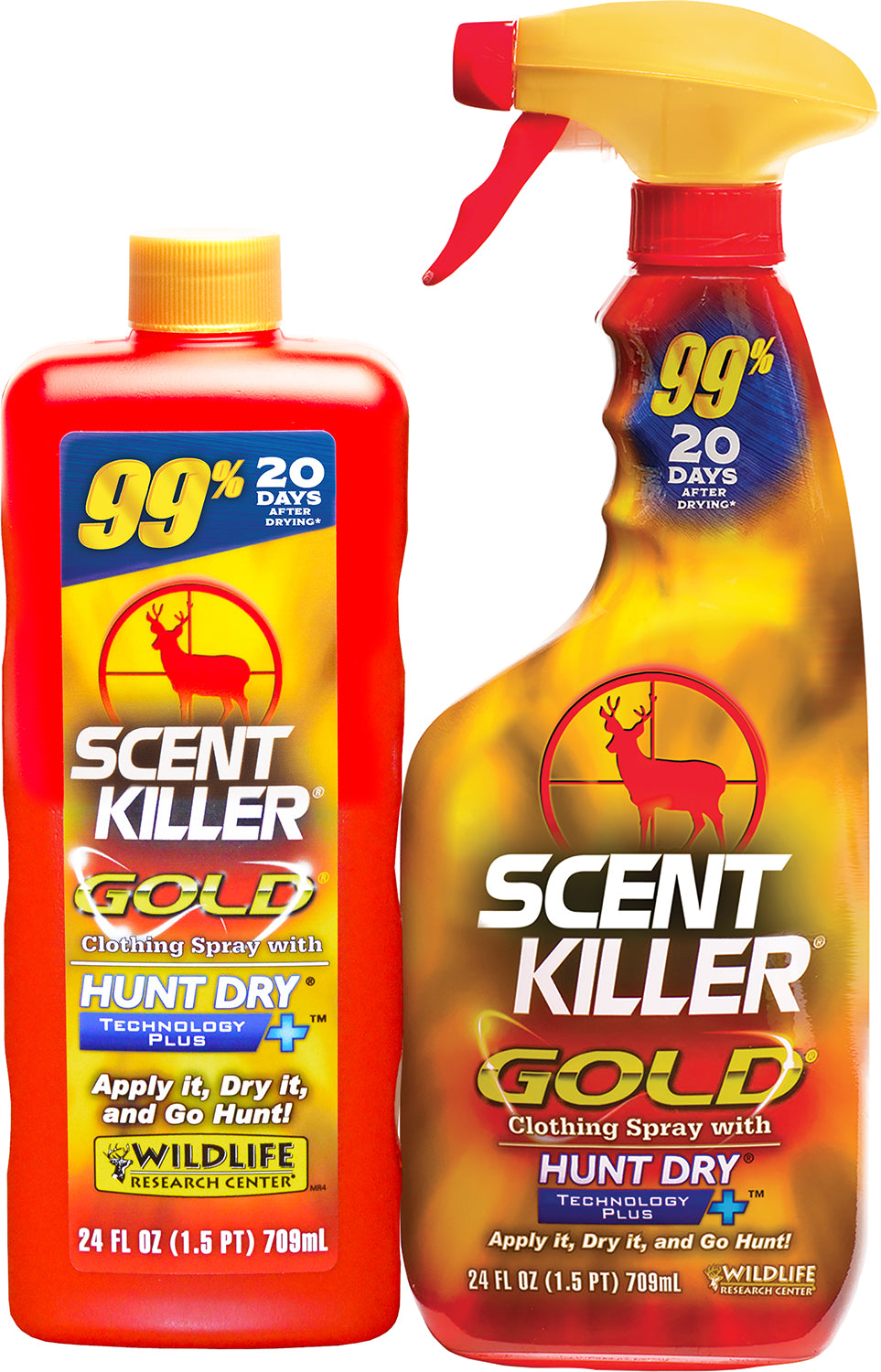 Wildlife Research Scent Killer Gold Combo Odor Eliminator 24 oz Trigger Spray with Hunt Dry Technology