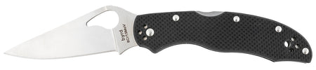 Spyderco Byrd Harrier 2 Folding Knife 3.39" 8Cr13MoV Plain Clip Point Blade Black Textured G10 Handle BY01GP2