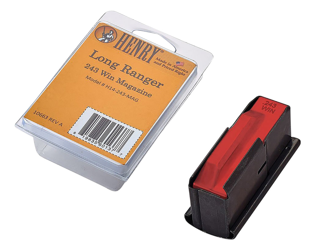 Henry H14243MAG Long Ranger 4rd .243 Win Blued Steel Rifle Magazine