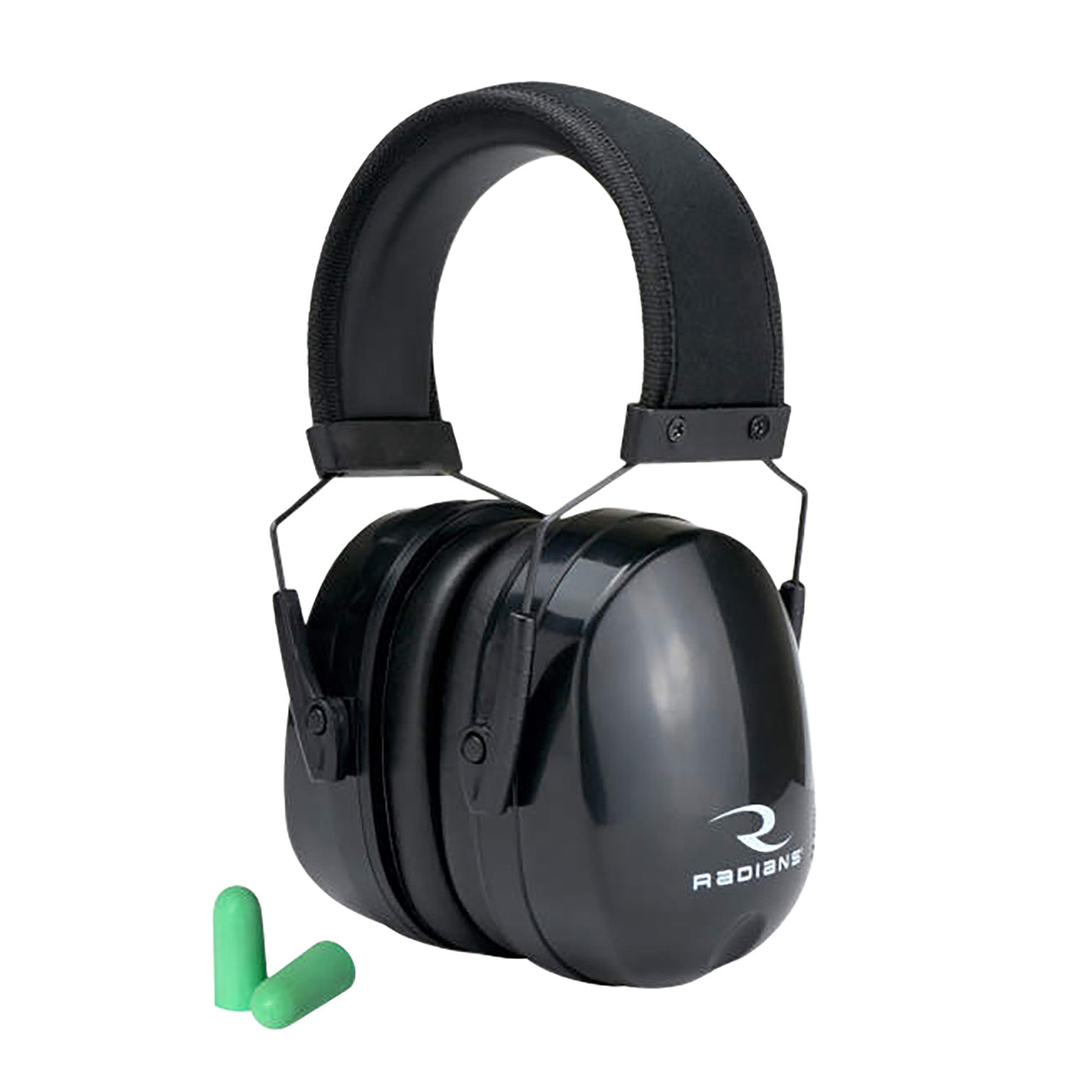 Radians MX0100CS Maximus Passive Earmuff with Foam Earplugs NRR 28/33 dB Aqua Blue/Black Adult 1 Pair