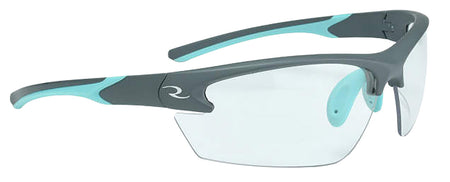 Radians WS2310CS Ladies Range Shooting Glasses Clear Lens Gray Aqua Accent Frame