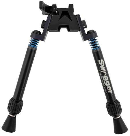 Swagger SWAGBPSFR10 SFR10 Flex-to-Rigid QD Bipod, Black, Picatinny, 6"-10.50" Adjustment