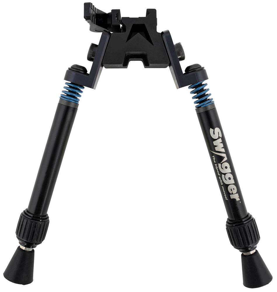 Swagger SWAGBPSFR10 SFR10 Flex-to-Rigid QD Bipod, Black, Picatinny, 6"-10.50" Adjustment