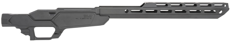 Sharps Bros SBC02 Heatseeker Rifle Chassis for Ruger American Black Cerakote 6061-T6 Aluminum 14" M-LOK